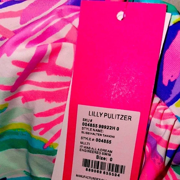 New Lilly Pulitzer Tankini Bliss Halter Top - Picture 6 of 6